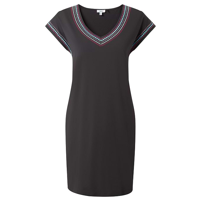 Nicolette Womens Jersey  Dress - Washed Black