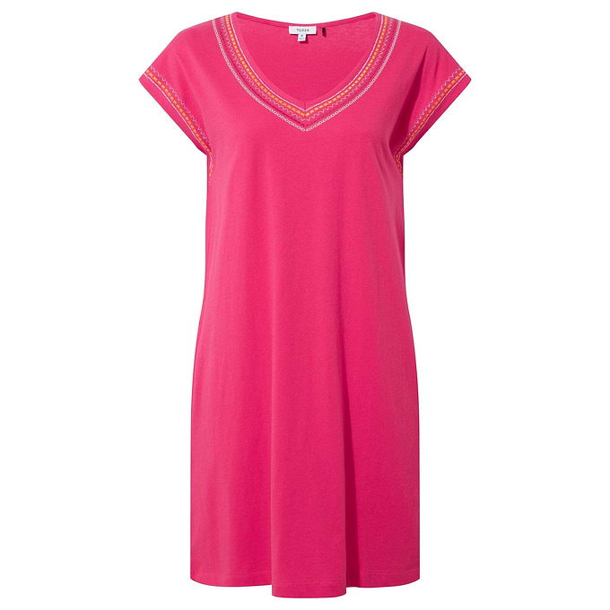 Nicolette Womens Jersey  Dress - Magenta Pink