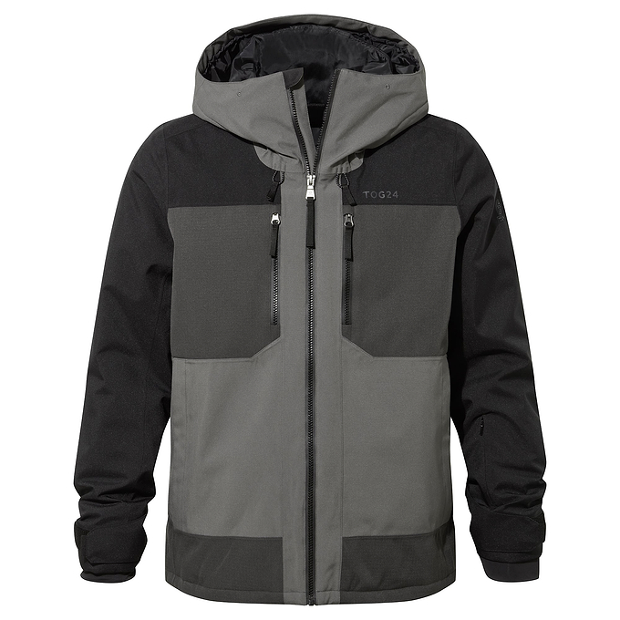Nitehawk Mens Ski Jacket - Steel Grey/Soot Grey/Black
