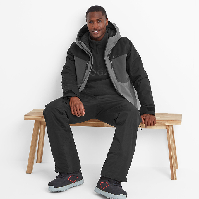 Nitehawk Mens Ski Jacket - Steel Grey/Soot Grey/Black