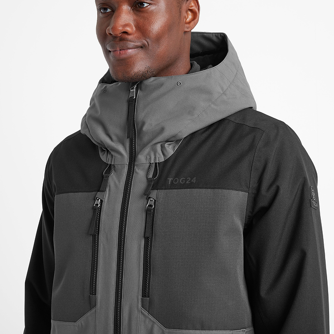 Nitehawk Mens Ski Jacket - Steel Grey/Soot Grey/Black