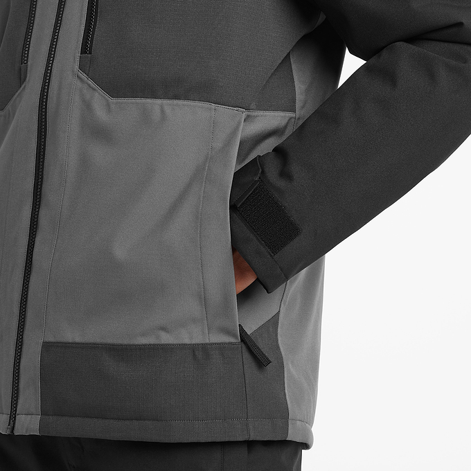 Nitehawk Mens Ski Jacket - Steel Grey/Soot Grey/Black