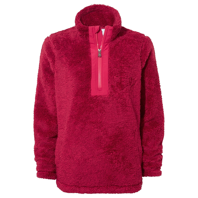 Norrell Womens Teddy Half Zip Fleece - Raspberry Marl