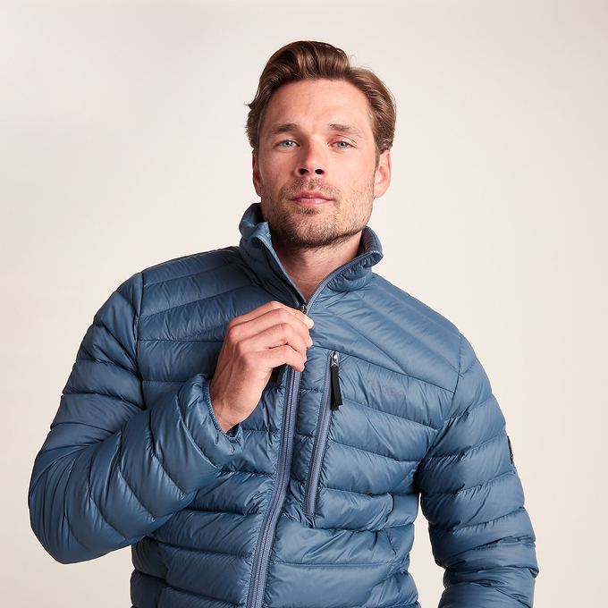 North Mens Down Funnel Jacket - Arctic Blue