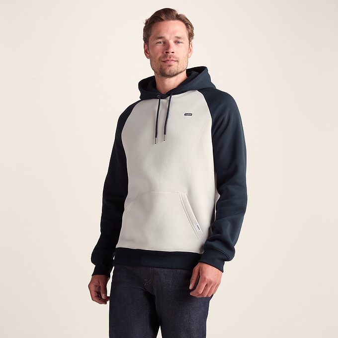 Noston Mens Raglan Hoody - Dark Indigo