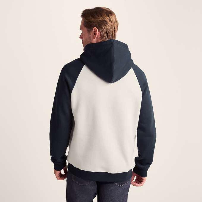 Noston Mens Raglan Hoody - Dark Indigo