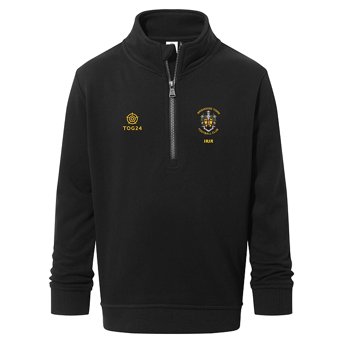 Brighouse Town FC Kids - Oakenshaw 1/4 Zip Neck Black