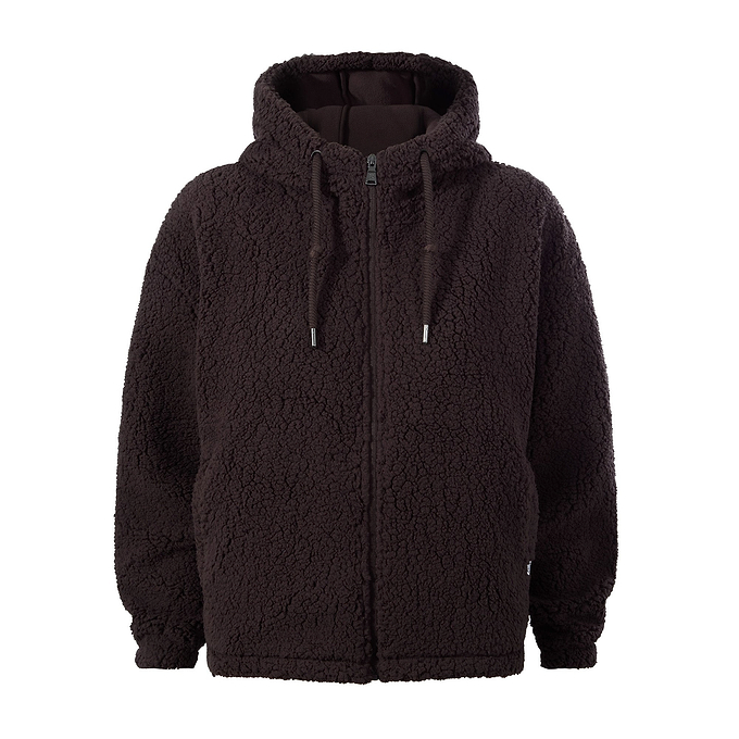 Olivia Womens Relaxed Fit Sherpa Fleece - Chocolate Brown