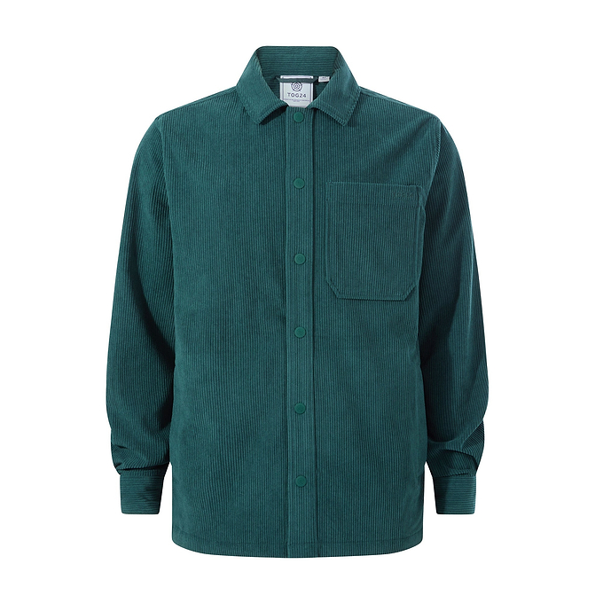 Olson Mens Chunky Corduroy Shacket - Midnight Green