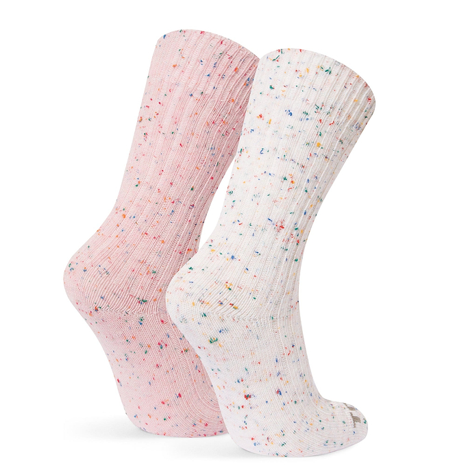 Opora 2Pack Womens Trek Socks - Faded Pink/Vanilla