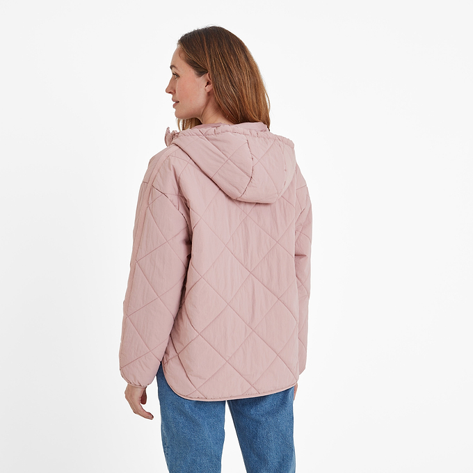 Orford Womens Hooded Packaway Padded Jacket - Faded Pink