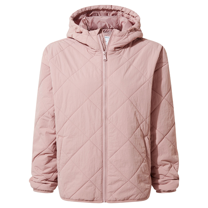 Orford Womens Hooded Packaway Padded Jacket - Faded Pink