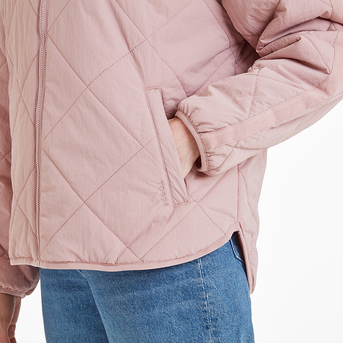 Orford Womens Hooded Packaway Padded Jacket - Faded Pink