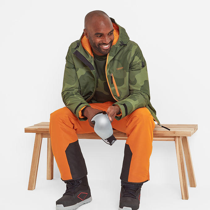 Palisade Mens Ski Jacket - Khaki Pixel Camo