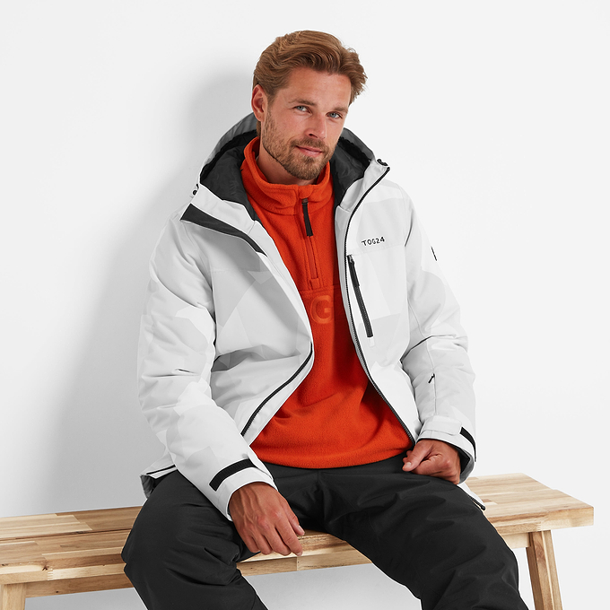 Palisade Mens Ski Jacket - Light Grey Camo