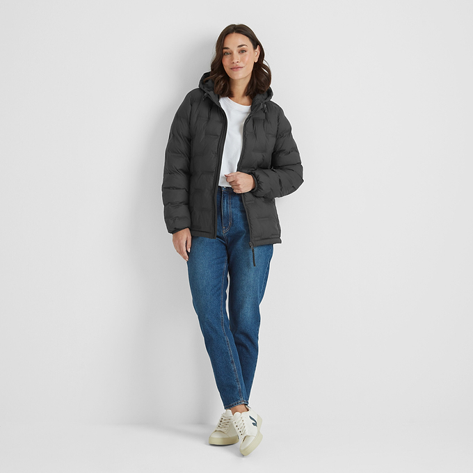 Palmer Womens Padded Jacket - Washed Black