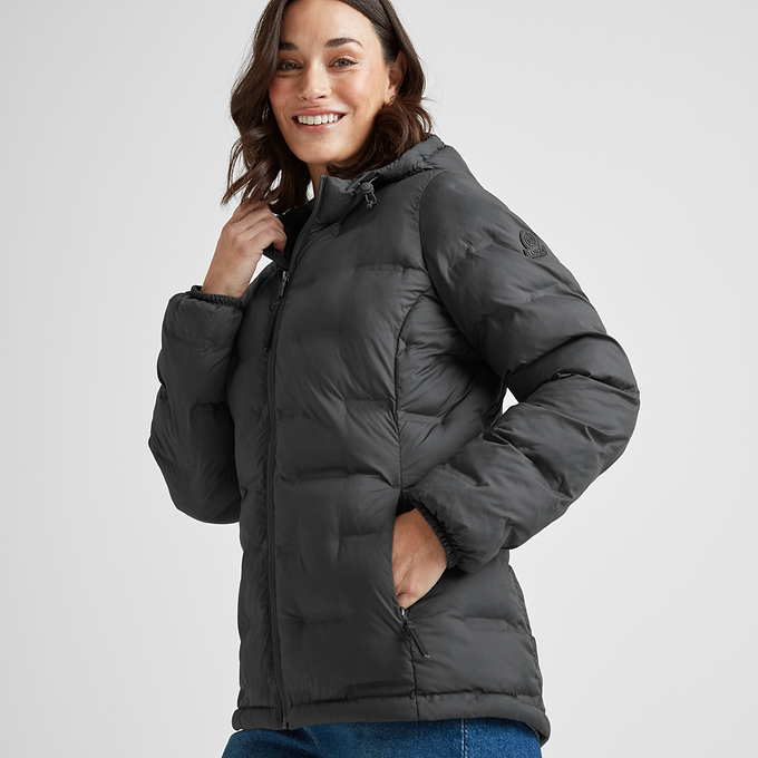 Palmer Womens Padded Jacket - Washed Black