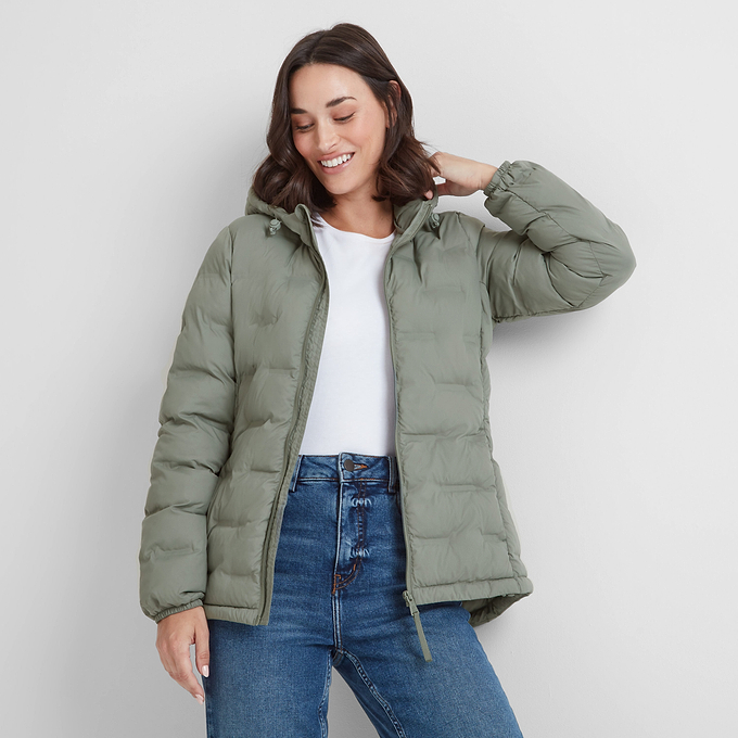 Palmer Womens Padded Jacket - Faded Khaki