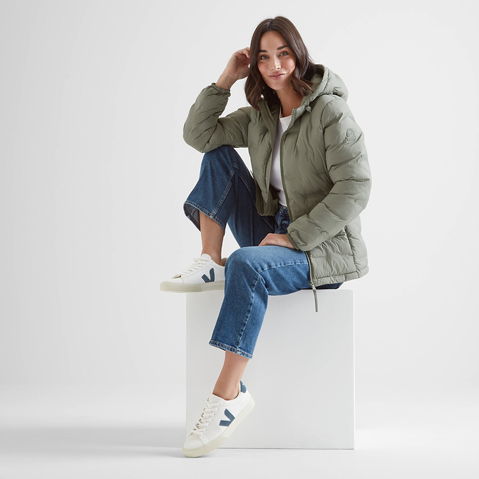 Palmer Womens Padded Jacket - Faded Khaki