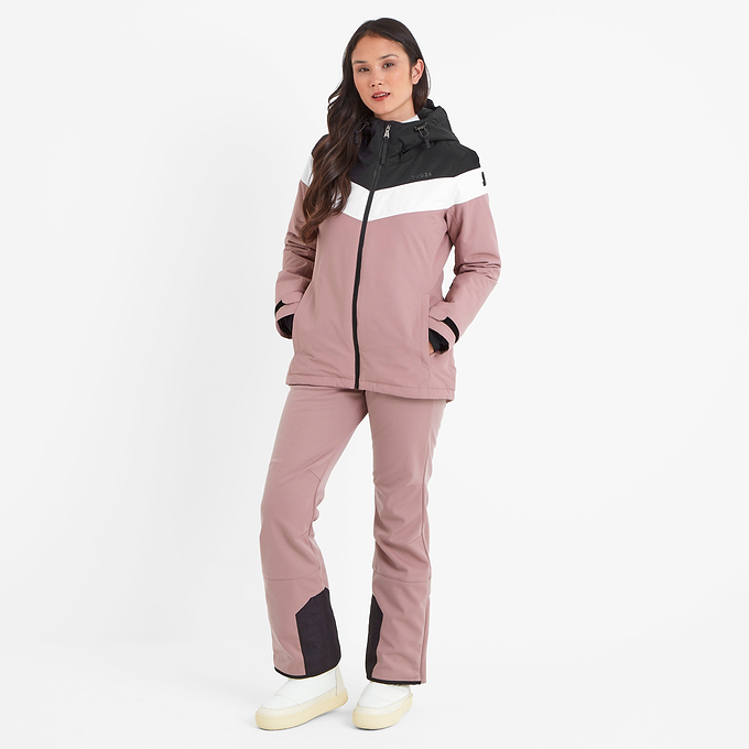 Panorama Womens Ski Jacket - Black/Faded Pink