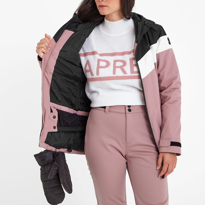 Panorama Womens Ski Jacket - Black/Faded Pink