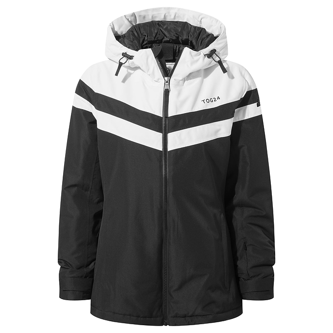 Panorama Womens Ski Jacket - Black/Optic White