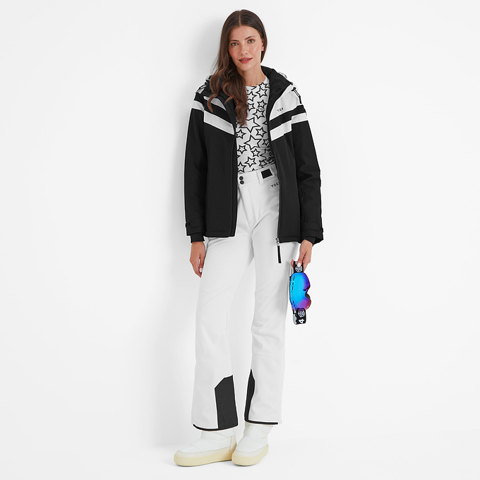Panorama Womens Ski Jacket - Black/Optic White