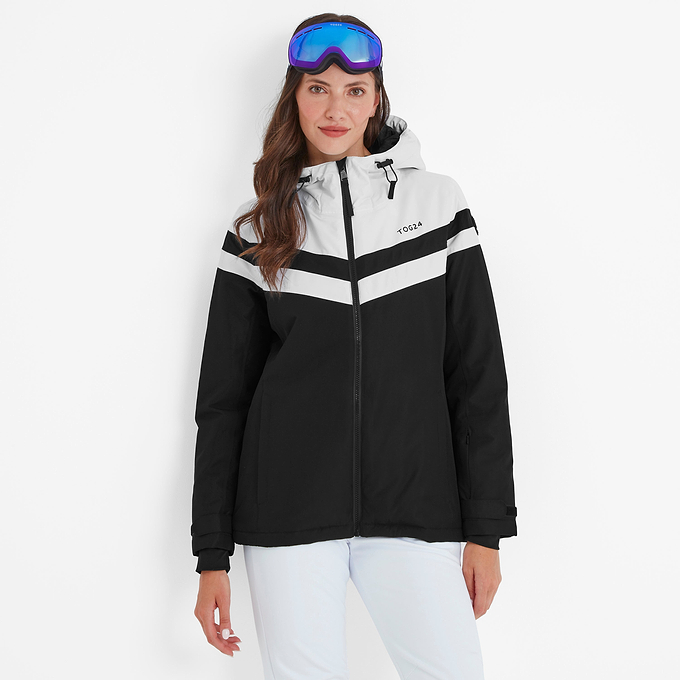 Panorama Womens Ski Jacket - Black/Optic White