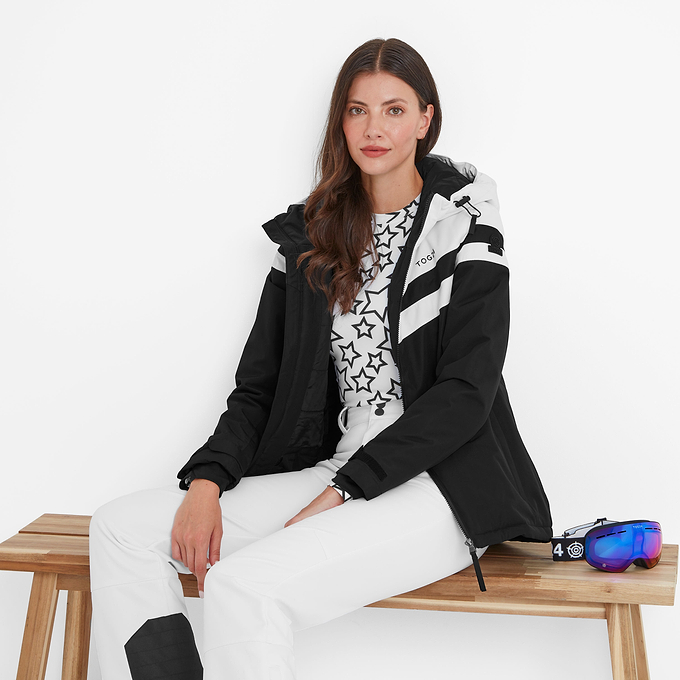 Panorama Womens Ski Jacket - Black/Optic White
