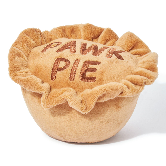 Pawk Image Collection Pawk Pie Dog Plush Toy in Brown with Squeaker| TOG24