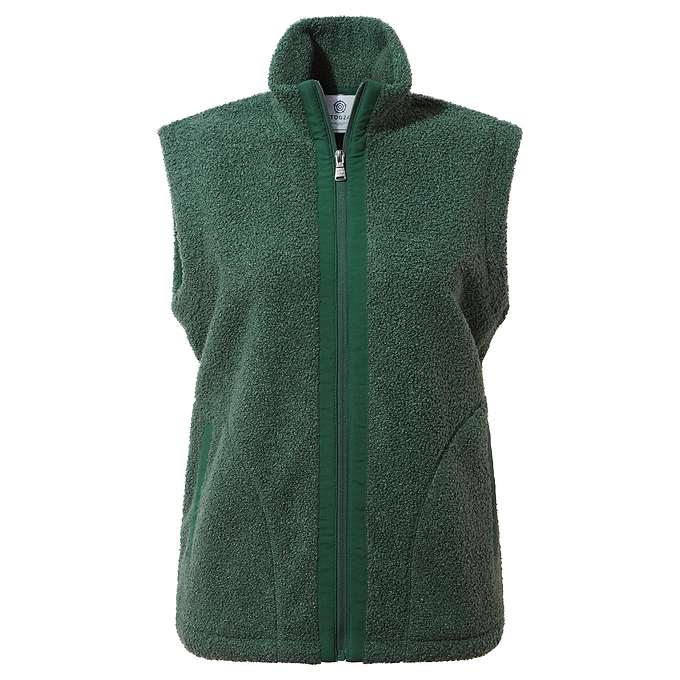 Peyton Womens Sherpa Gilet - Racing Green