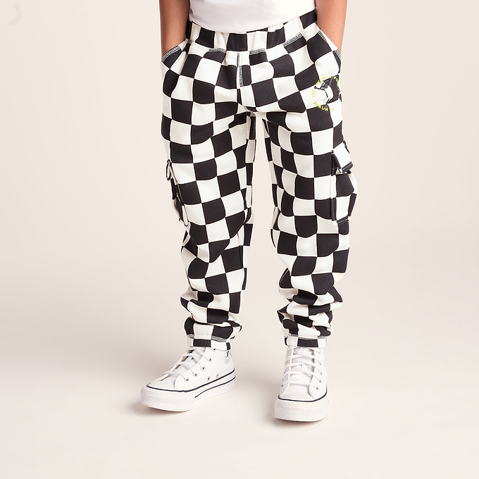 Polypay Kids Shaun the Sheep Sweat Pant - Black Woolly Checkerboard