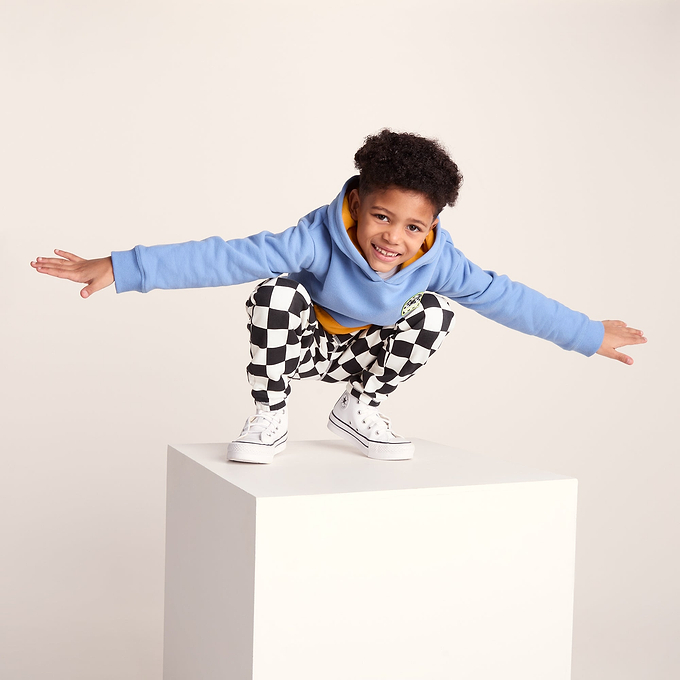 Polypay Kids Shaun the Sheep Sweat Pant - Black Woolly Checkerboard