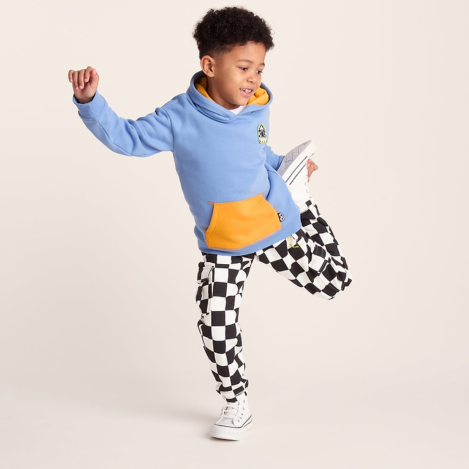 Polypay Kids Shaun the Sheep Sweat Pant - Black Woolly Checkerboard