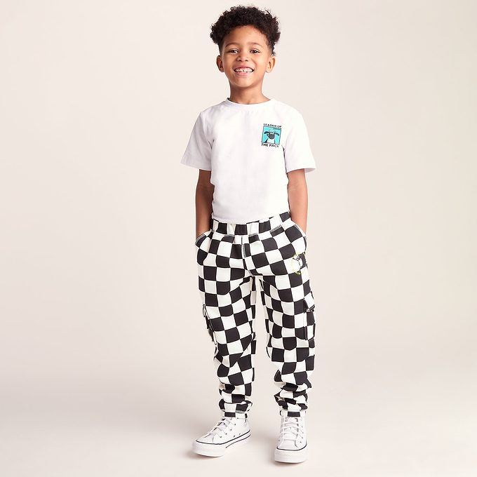 Polypay Kids Shaun the Sheep Sweat Pant - Black Woolly Checkerboard