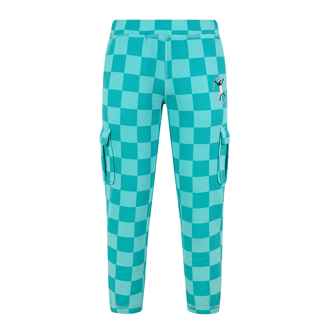 Polypay Kids Shaun the Sheep Sweat Pant - Spearmint/Bubblegum Checkerboard