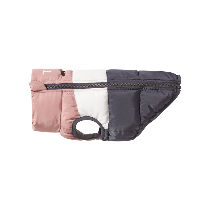 Pooch Padded Dog Coat XL - Faded Pink/Ice Grey/Washed Blue