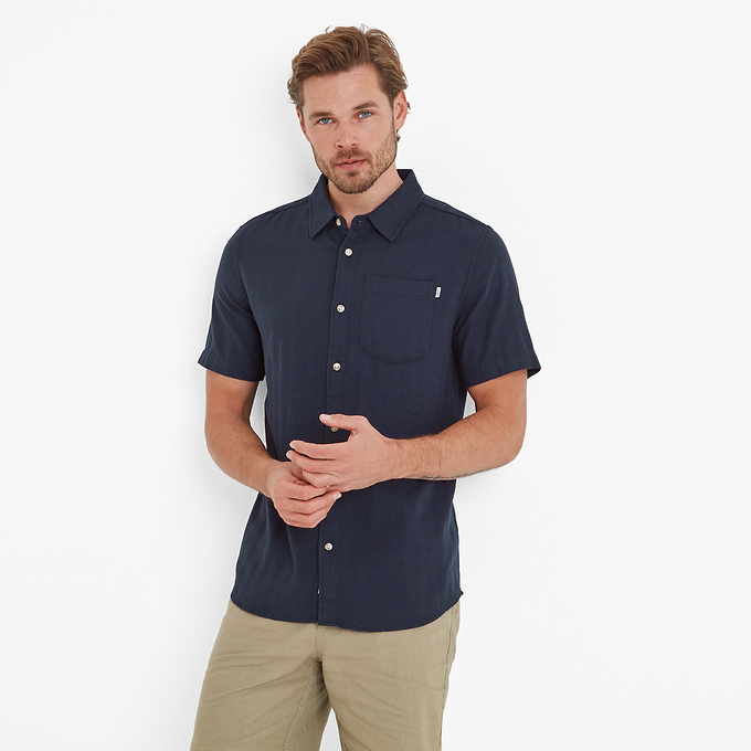 Preston Mens Shirt - Dark Indigo