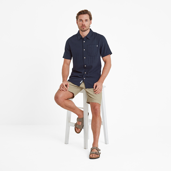 Preston Mens Shirt - Dark Indigo