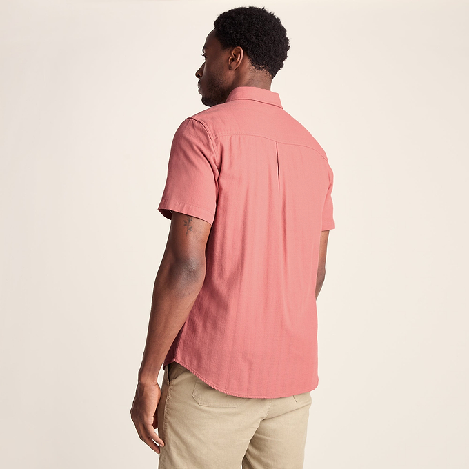 Preston Mens 100% Cotton Supersoft Short Sleeve Shirt - Redwood