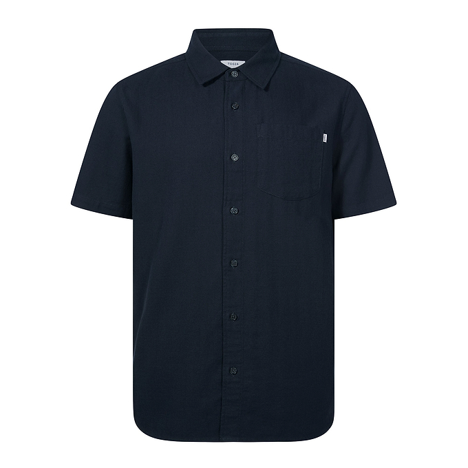 Preston Mens 100% Cotton Supersoft Short Sleeve Shirt - Indigo