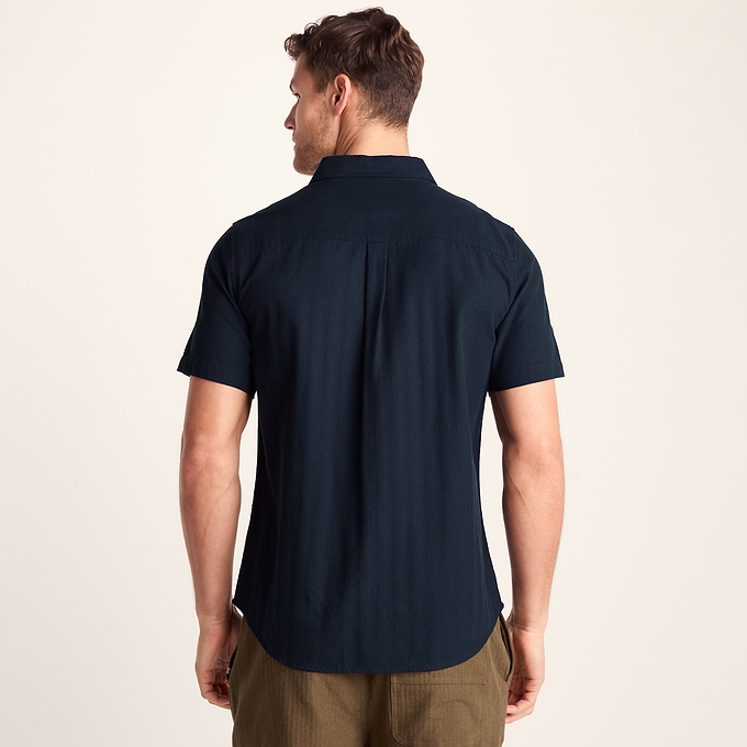 Preston Mens 100% Cotton Supersoft Short Sleeve Shirt - Indigo