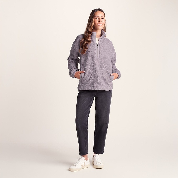 Priya Womens Sherpa Fleece - Lavender Grey