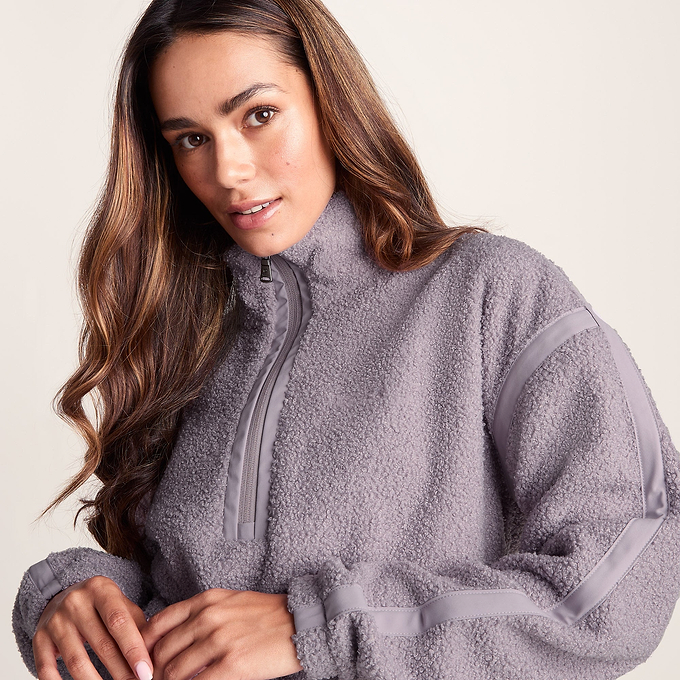 Priya Womens Sherpa Fleece - Lavender Grey