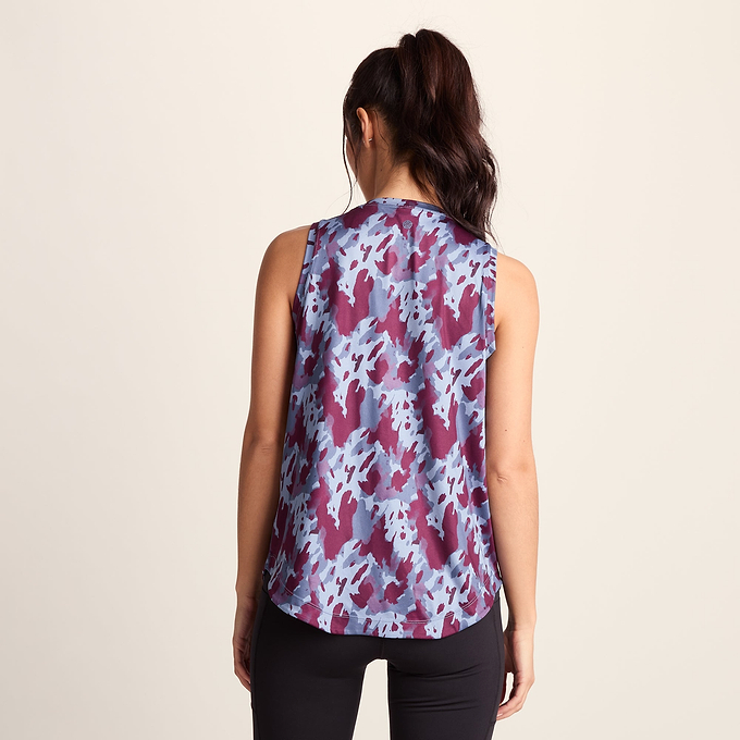 Quinn Womens Performance Vest - Smokey Blue Print