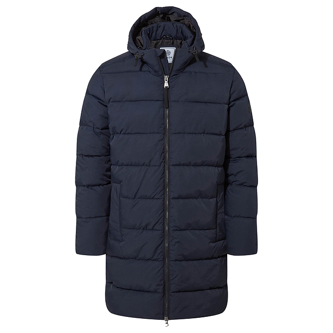 Radley Mens Padded Long Jacket - Dark Indigo