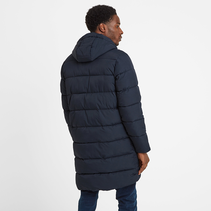 Radley Mens Padded Long Jacket - Dark Indigo