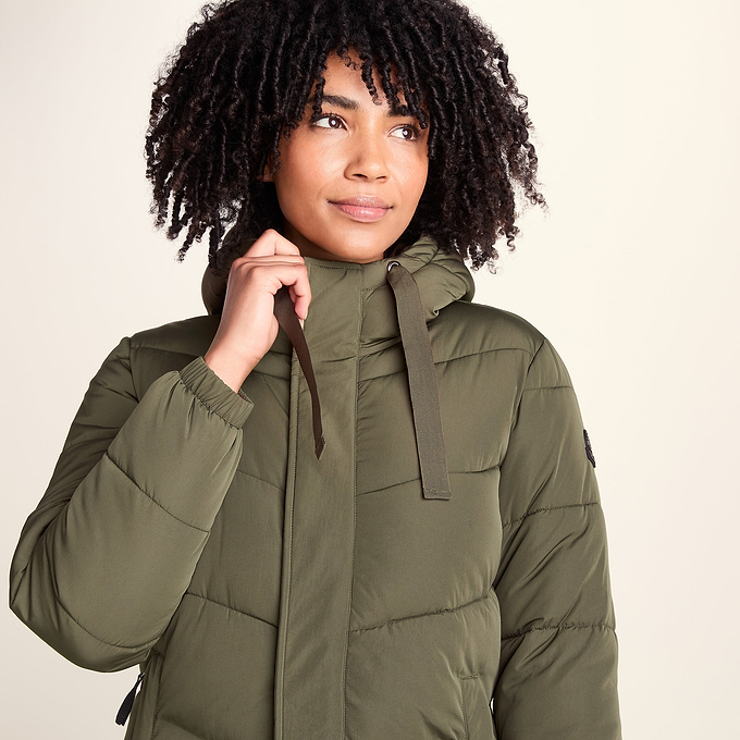 Raleigh Womens Long Insulated Jacket - Khaki