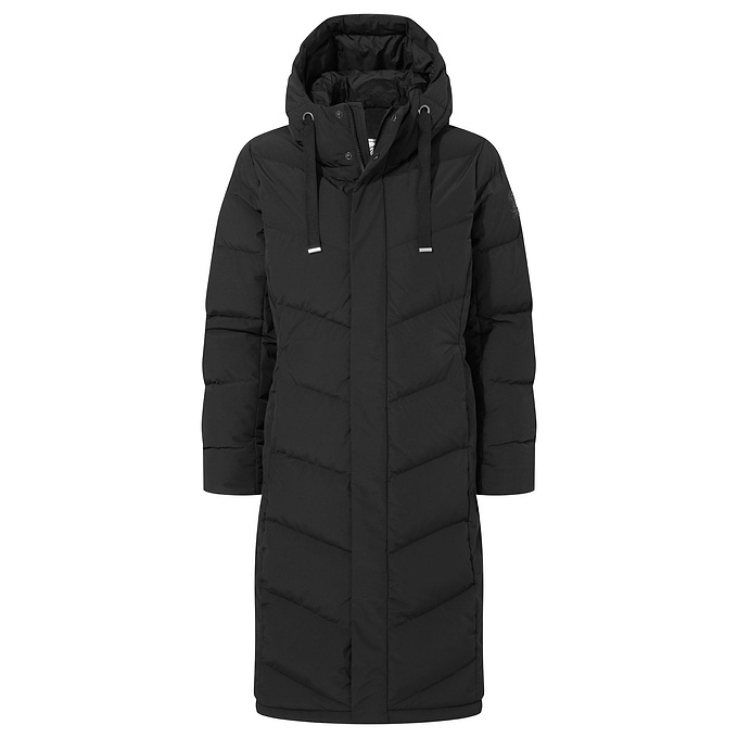 Raleigh Luxe Long Womens RDS Down Jacket - Black