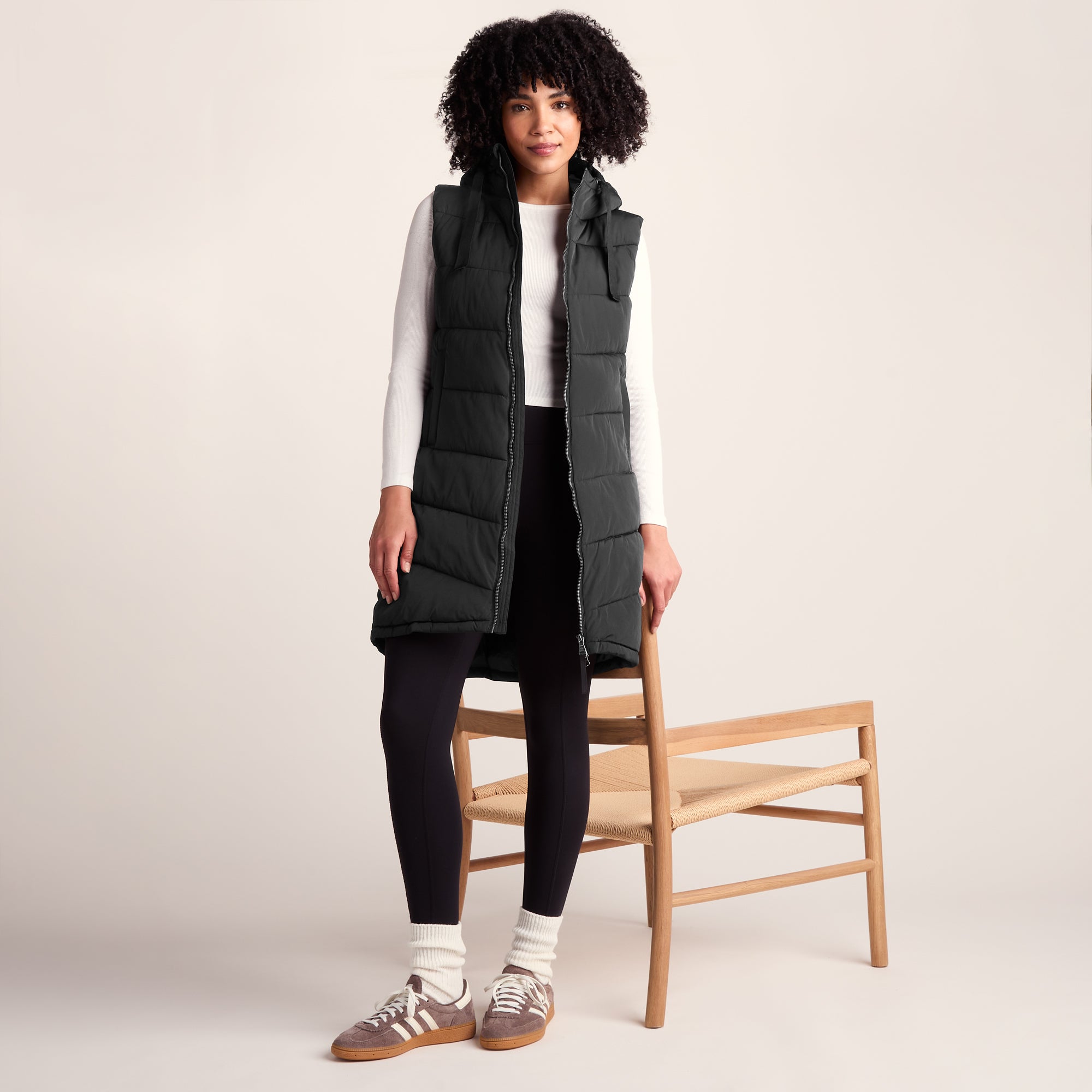 Ranskill Women's Washed Black Quilted Gilet | TOG24